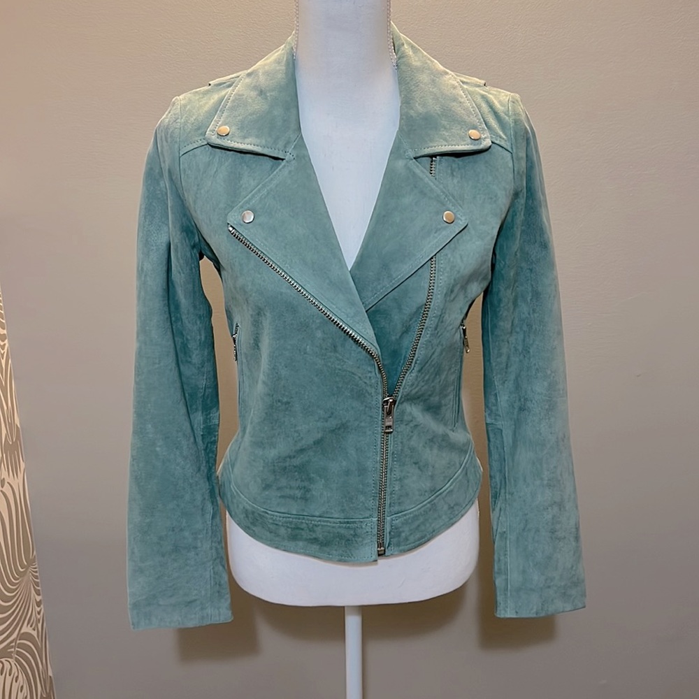 Current Air genuine suede leather motorcycle jacket